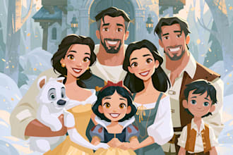 design charming cartoon characters for children