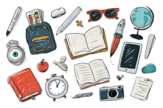 create custom cute stickers, doodles and icons