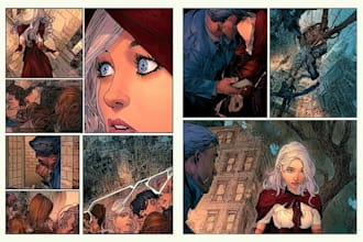 draw an epic comic book cover illustration and graphic novel art
