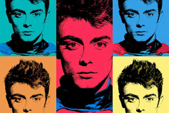 design bold and vibrant superhero pop art artwork