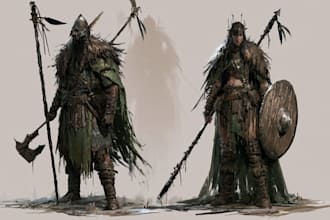 do a professional fantasy rpg character art