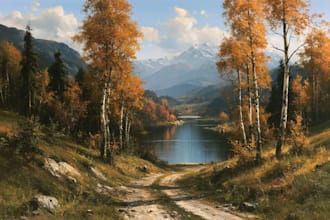 design custom oil painting landscape and nature art