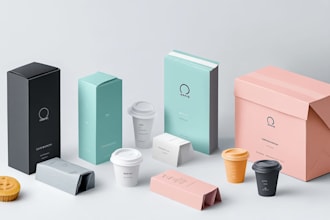 do dieline and custom packaging design with mockup