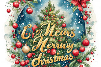 design christmas, new year, merry christmas festive themed illustration logo