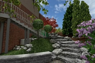 create realistic 3d backyard, front yard and garden designs