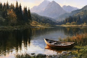 paint landscape in oil painting