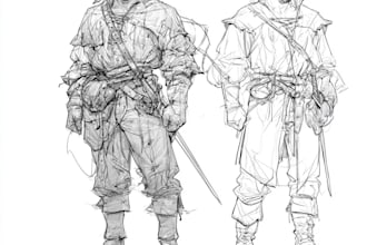 create magical fantasy sketches with unique concepts