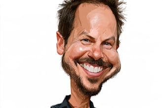draw digital caricature portraits from photos