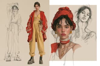 make professional fashion sketch, clothing design