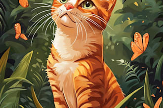 create disney pet portrait illustration
