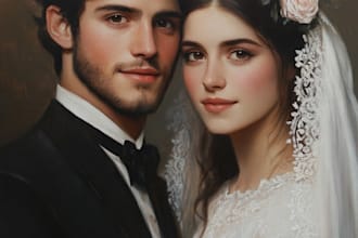 oil painting portrait and illustrations