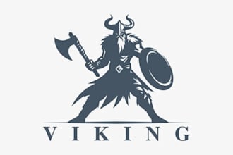 create a unique high quality viking vector logo design for your brand