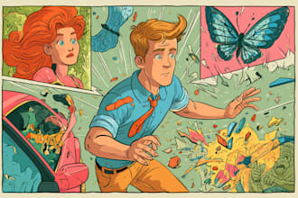 comic book illustration with comic book illustrator