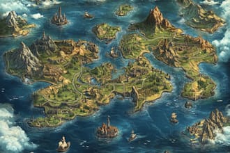 illustration fantasy map illustration