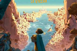 illustrate a professional cartoon book cover