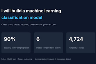 build a machine learning classification models