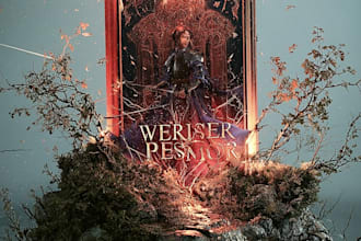 design premium romantic book cover art