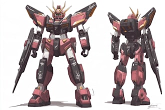 do mecha robot gundam illustration