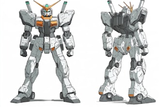 make illustration and concept mecha, gundam, and robot