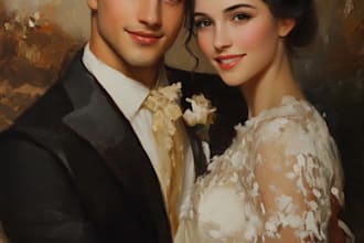 oil painting portrait and illustrations