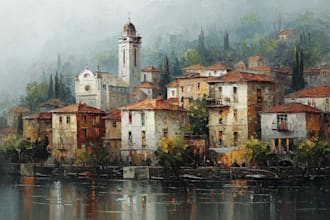 design custom oil painting landscape and nature art