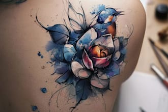 create a watercolor tattoo design