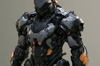 design robots and concept art of futuristic mecha