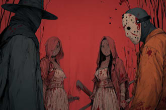 draw a horror character and fantasy horror character