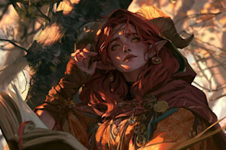 draw your dnd character, oc, warrior, mage or fantasy hero