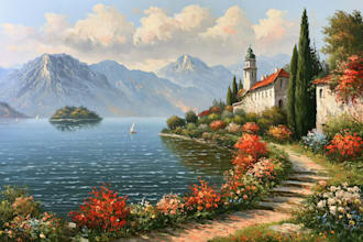 paint landscape in oil painting