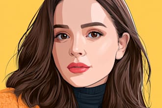 create simple cartoon portrait
