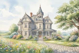 create a personalized watercolor artwork of your favorite place or property