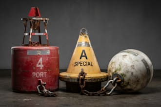 design marine bouys, marker bouys and detailed 3d cad model concept