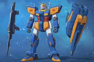 do gundam character illustration