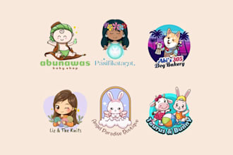 create cute kawaii sticker sheet design