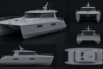 create 3d ship model, 3d boat model, yacht and marine vessel design