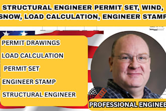 structural engineer permit set, wind, snow, load calculation, engineer stamp