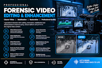 do forensic video, audio, cctv and image enhancement