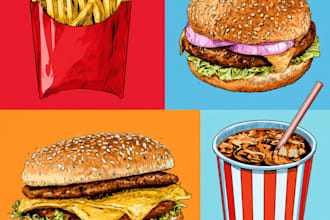 design food pop art of your food pop art