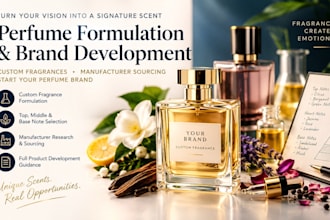 perfume formulation, start perfume brand, researched verified manufacture