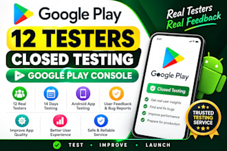 provide 20 testers for google play console closed testing