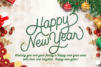 design a modern happy new year flyer and party flyer