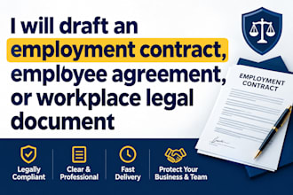 draft an employment contract, employee agreement, or workplace legal document