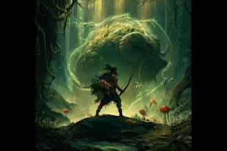 create unique fantasy cover art for spotify and apple music