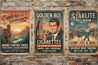create premium quality poster designs for you