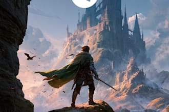 create surreal fantasy spotify cover artwork