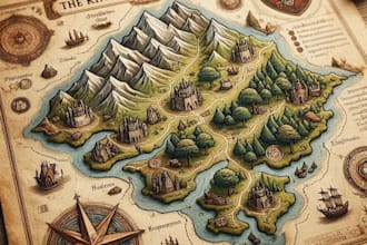 draw a custom fantasy map