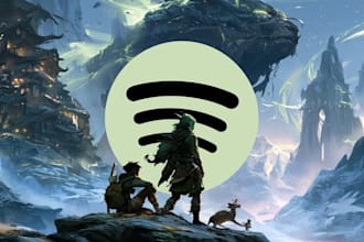 design a fantasy  art spotify cover for your music