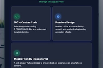 develop a premium custom web portfolio