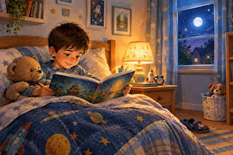 illustrate cozy bedtime stories children illustration for childrens books